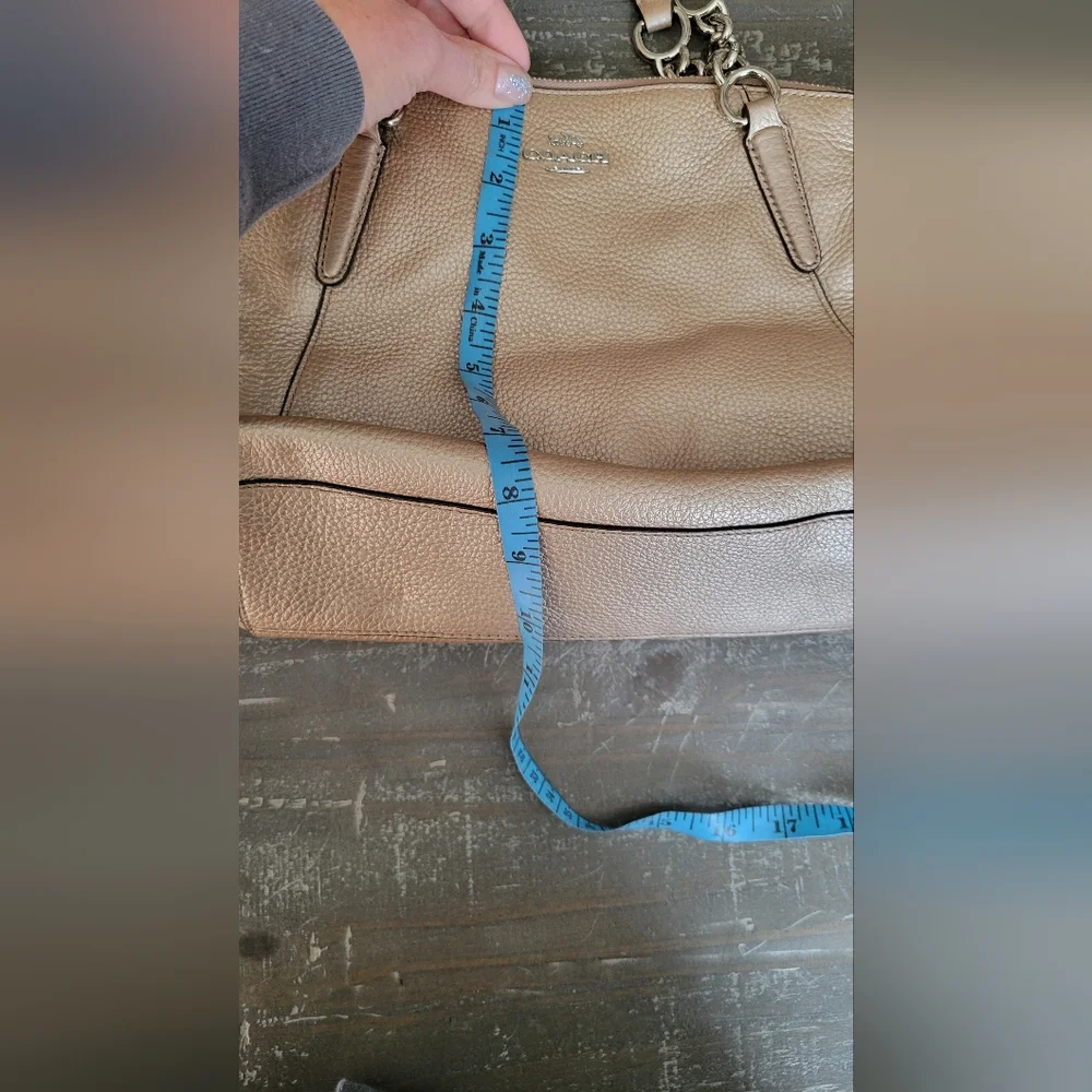 Coach Kelsey Metallic Gold Shoulder Bag